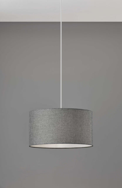 Heather Grey Shade Electric Drum Pendant