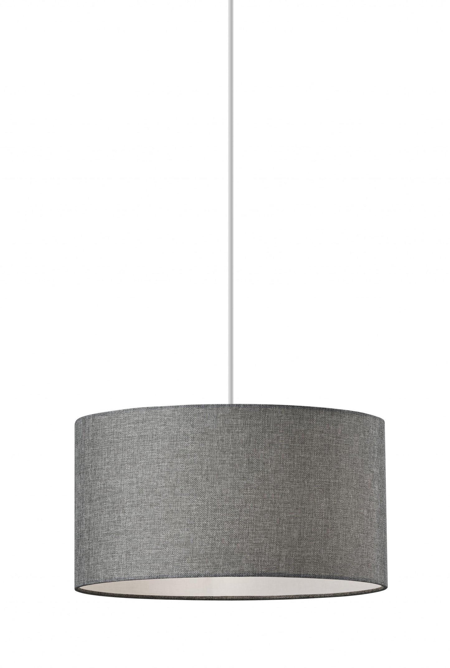 Heather Grey Shade Electric Drum Pendant