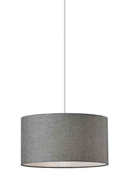 Heather Grey Shade Electric Drum Pendant
