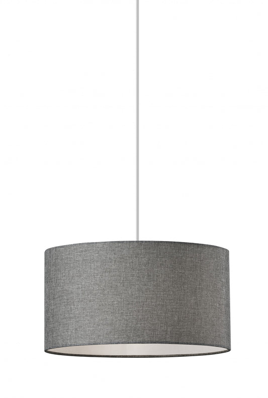 Heather Grey Shade Electric Drum Pendant