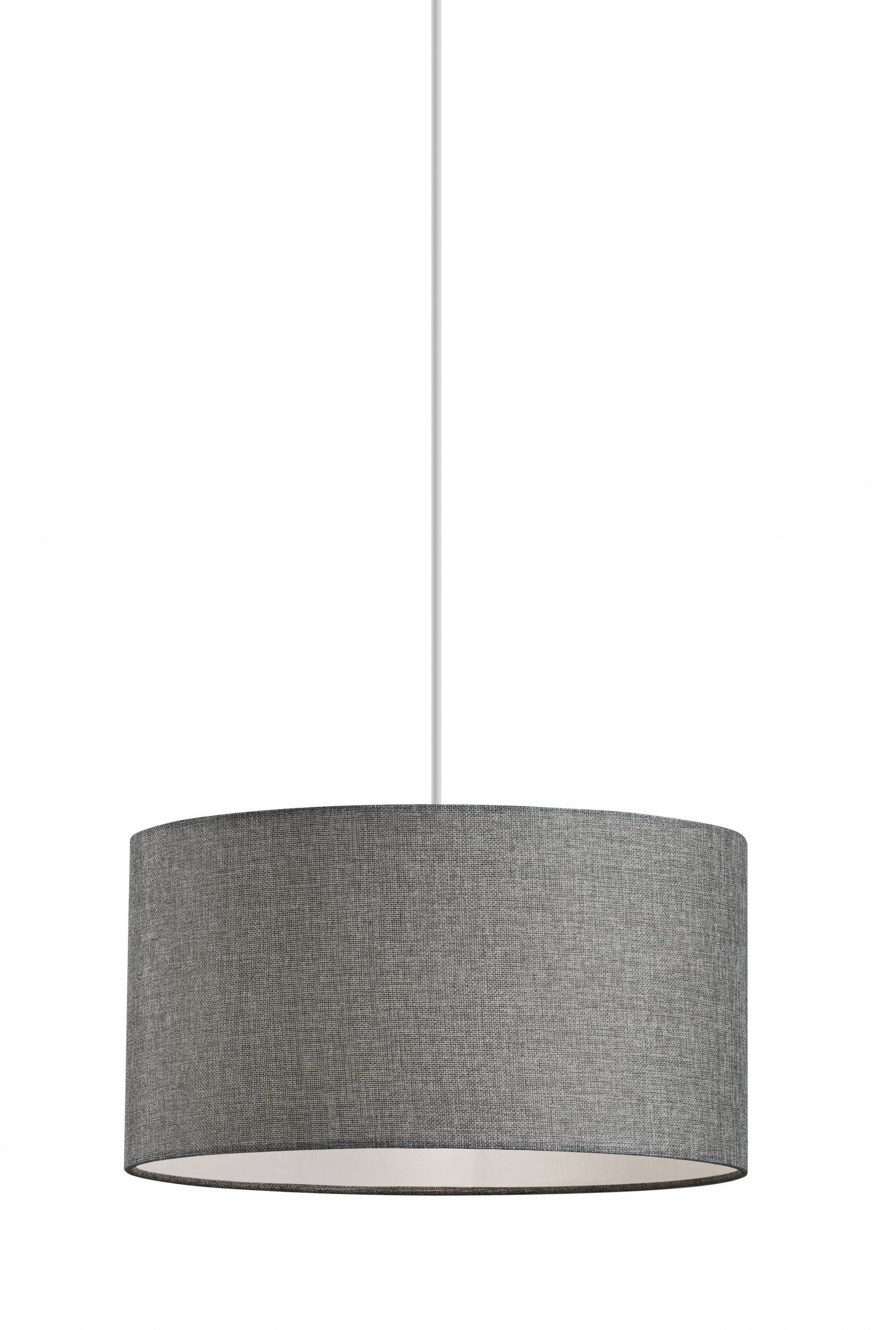 Heather Grey Shade Electric Drum Pendant