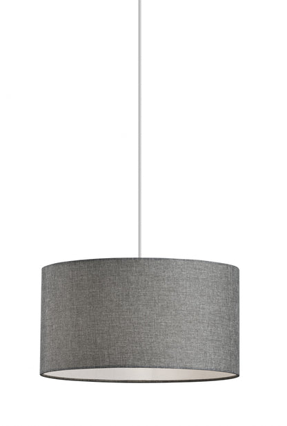 Heather Grey Shade Electric Drum Pendant