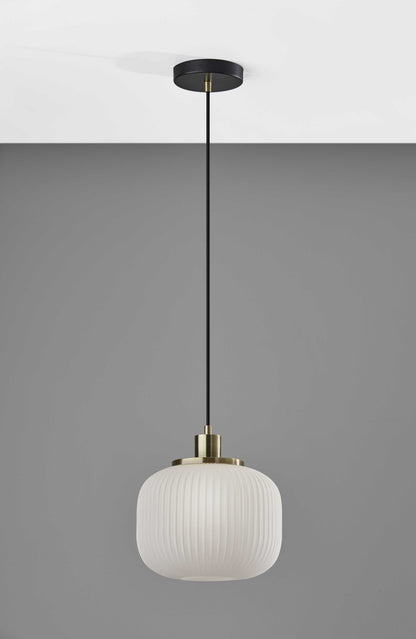 Striped Glass Glow Pendant