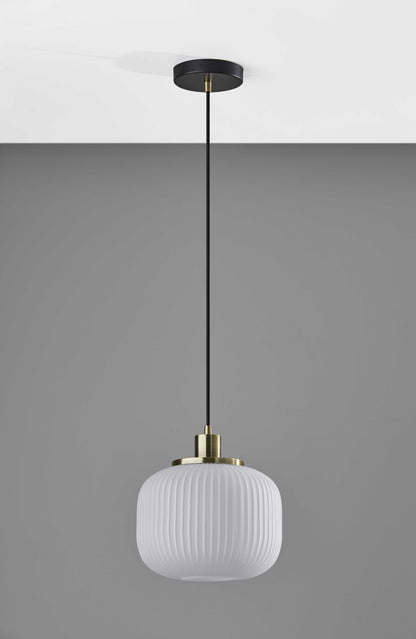Striped Glass Glow Pendant