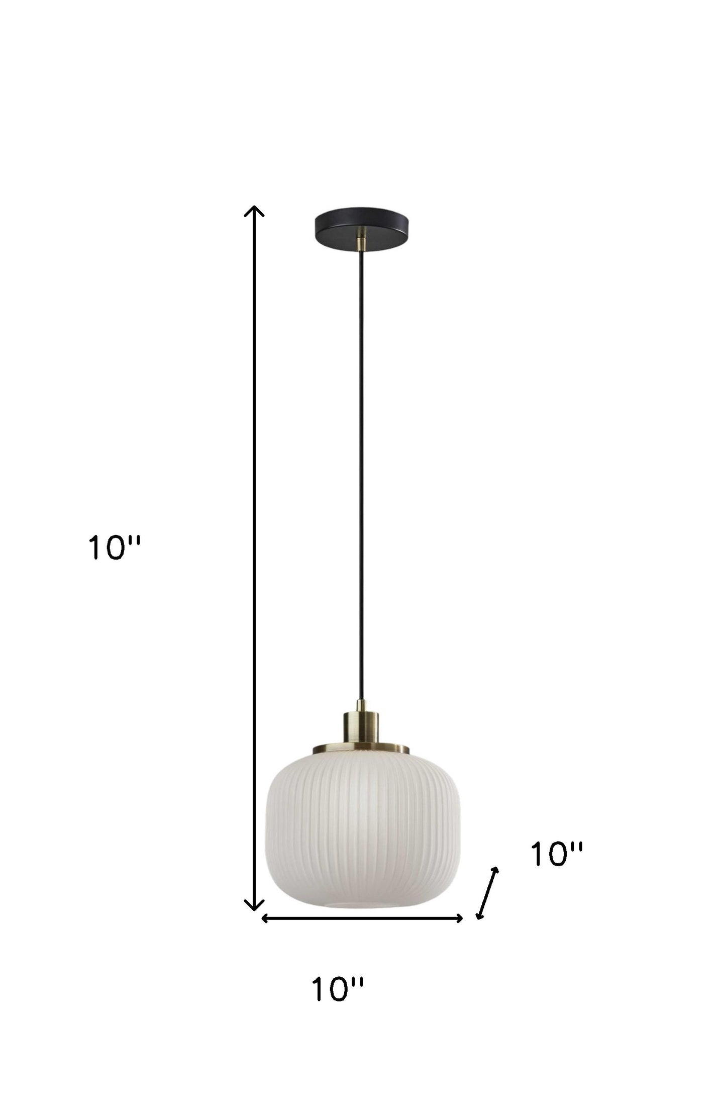 Striped Glass Glow Pendant