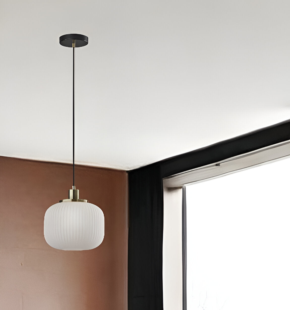 Striped Glass Glow Pendant