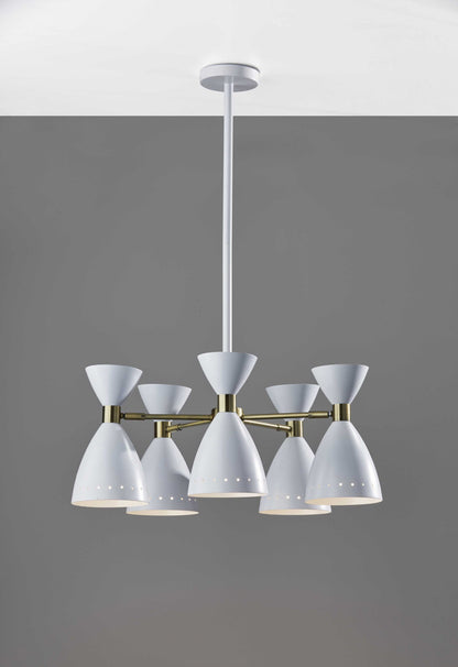 Cinco Diabolo Adjustable White Pendant