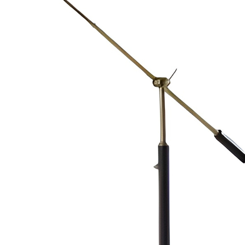 Black Adjustable Task Floor Lamp w/ Black Shade