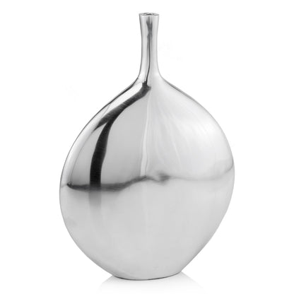 Silver Aluminum Tulip Table Vase
