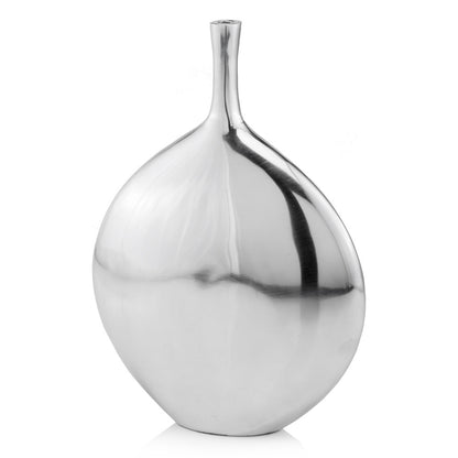 Silver Aluminum Tulip Table Vase