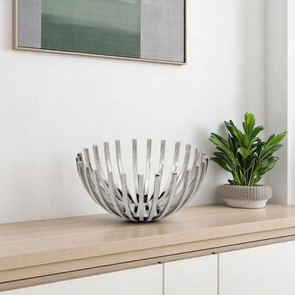 Silver Stainless Steel Decorative Bowl