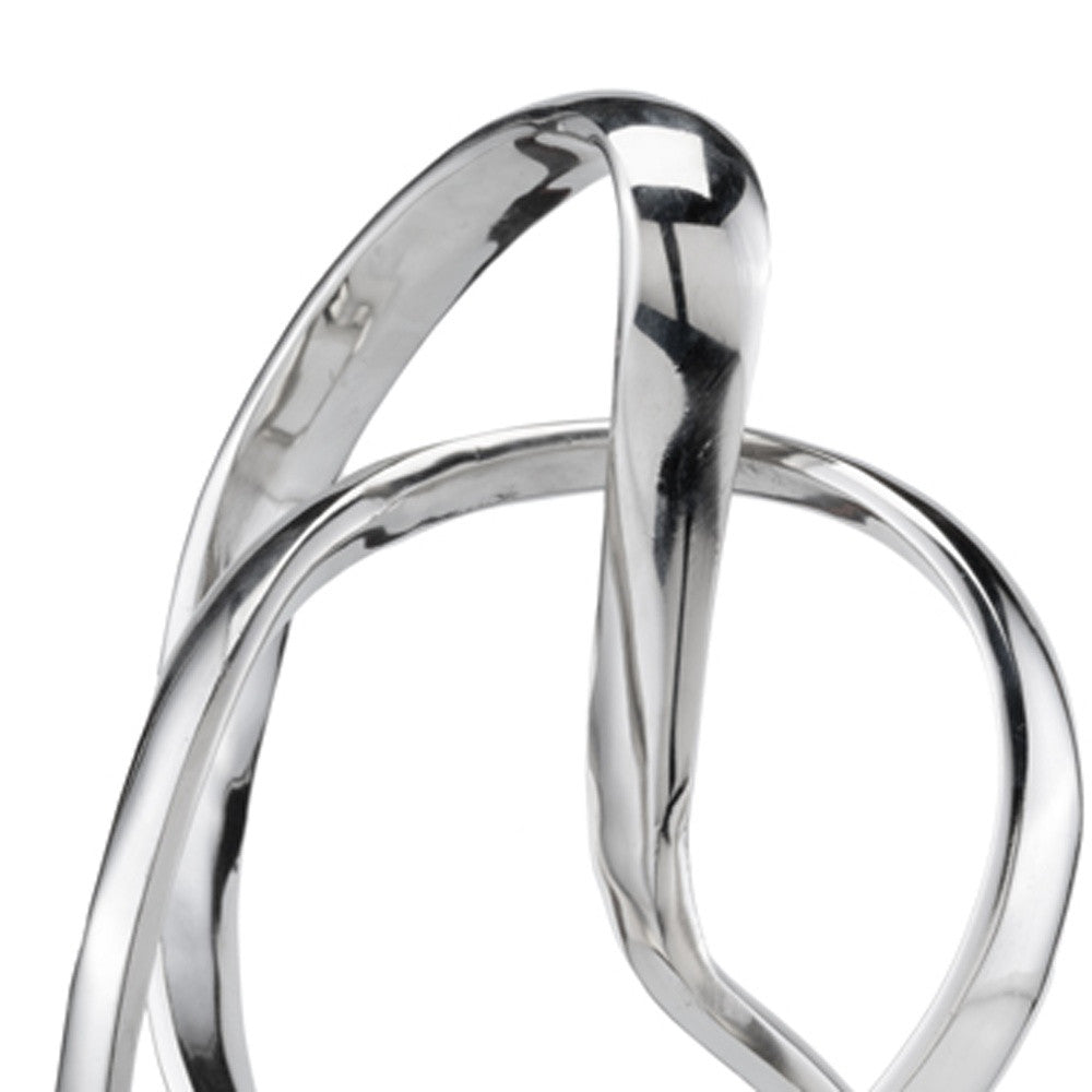Silver & White Marble & Aluminum Sculpture
