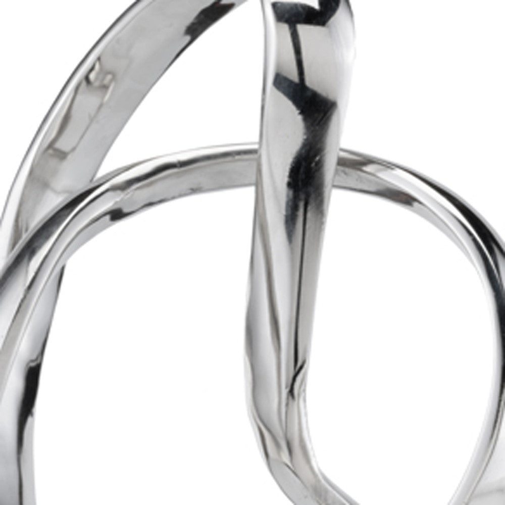Silver & White Marble & Aluminum Sculpture