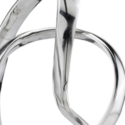 Silver & White Marble & Aluminum Sculpture