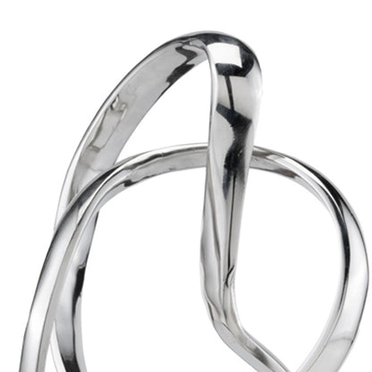Silver & White Marble & Aluminum Sculpture