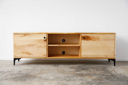 Natural Solid Wood Media Console
