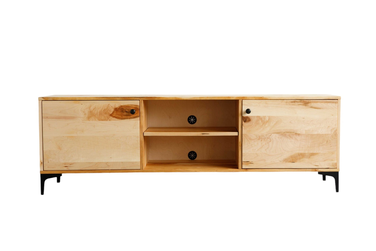 Natural Solid Wood Media Console