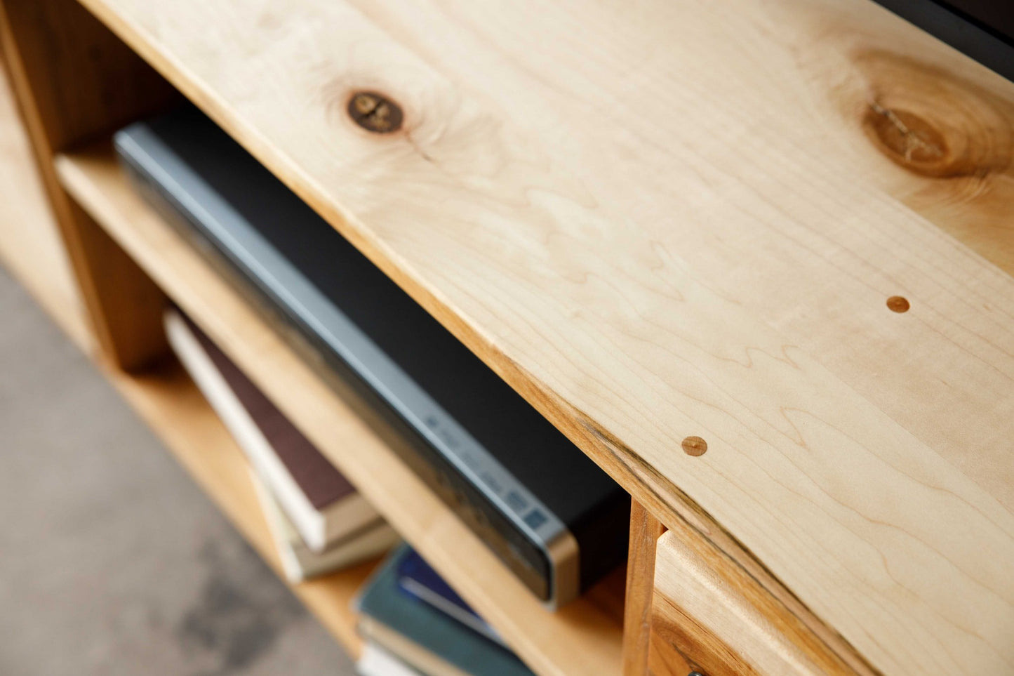 Natural Solid Wood Media Console