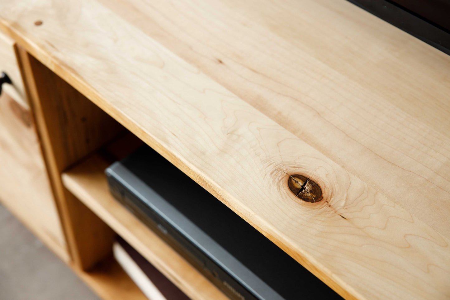 Natural Solid Wood Media Console