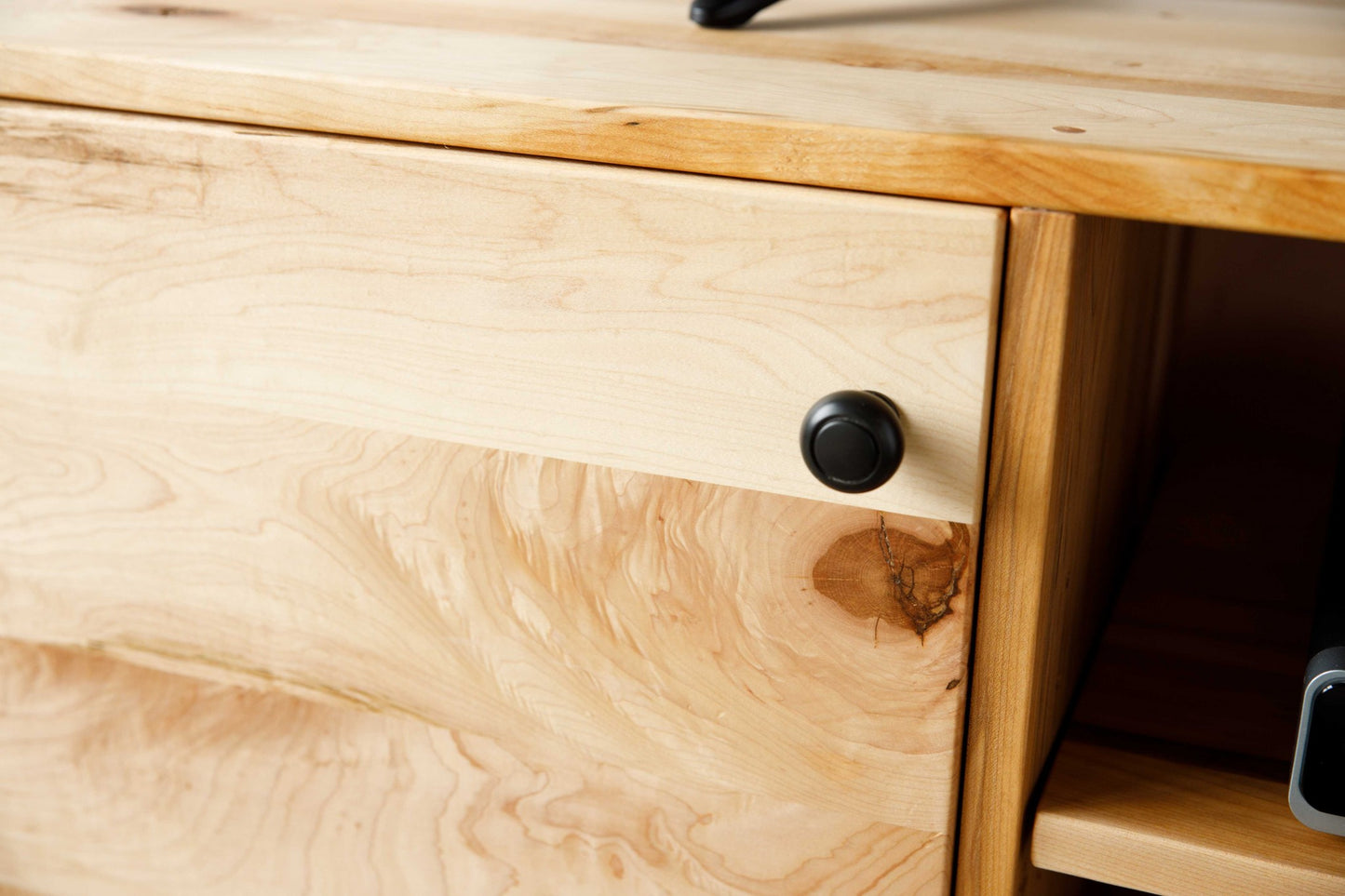 Natural Solid Wood Media Console