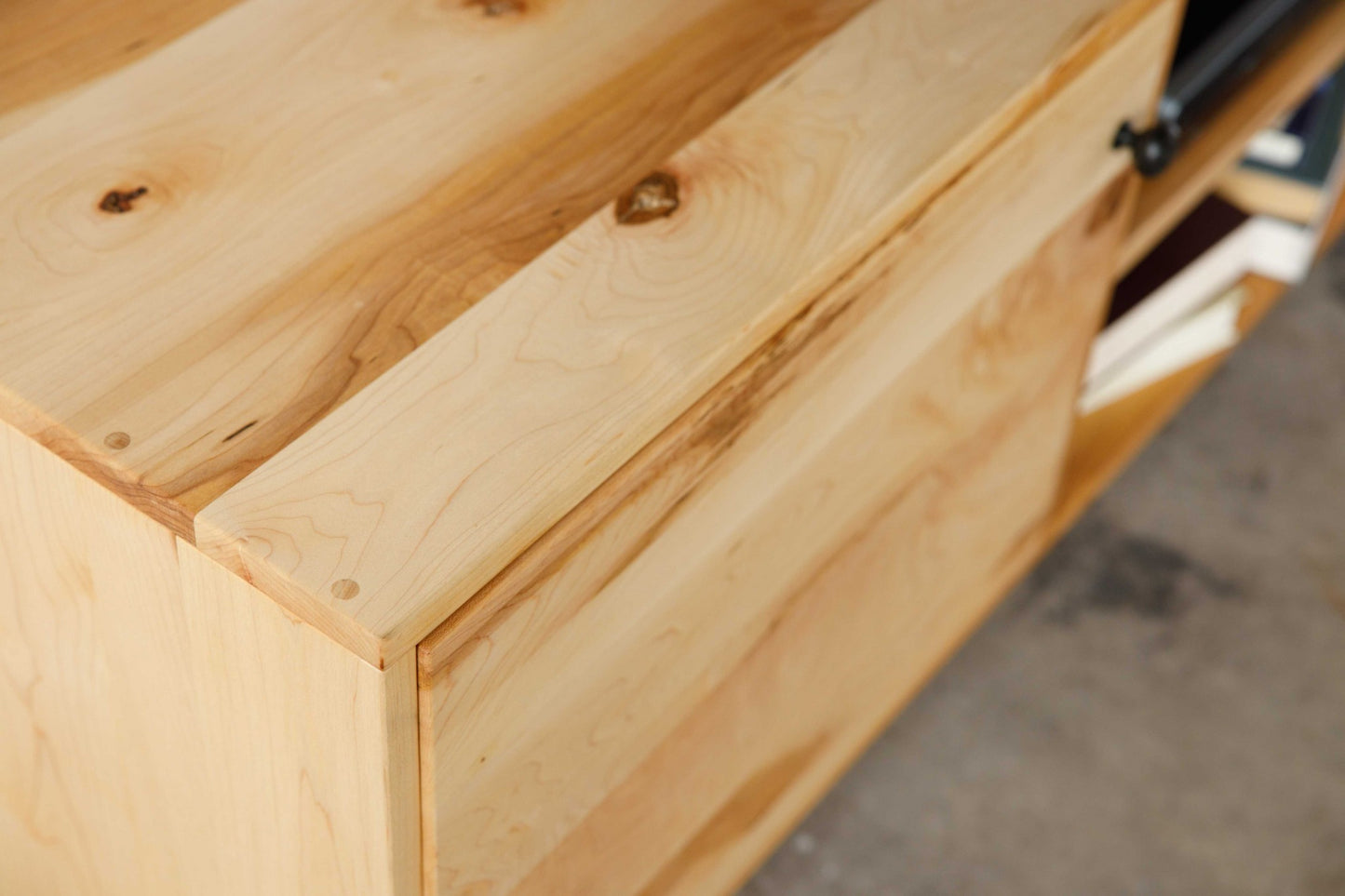 Natural Solid Wood Media Console