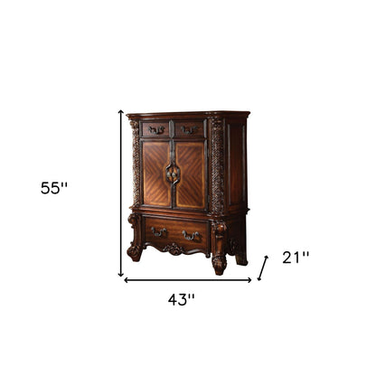 Dark Grey Wood 6-Drawer Dresser