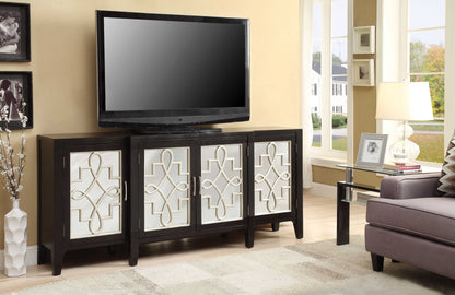 Black & Silver Solid Wood Solid Console Table