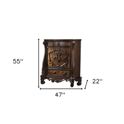 Grey Wood 6-Drawer Dresser