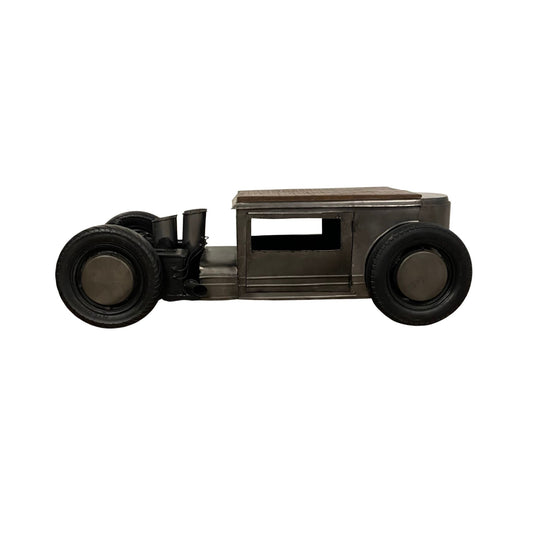 Brown & Black Solid Wood Coffee Table