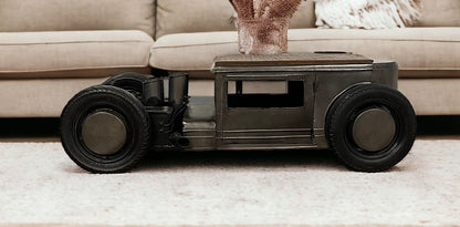 Brown & Black Solid Wood Coffee Table