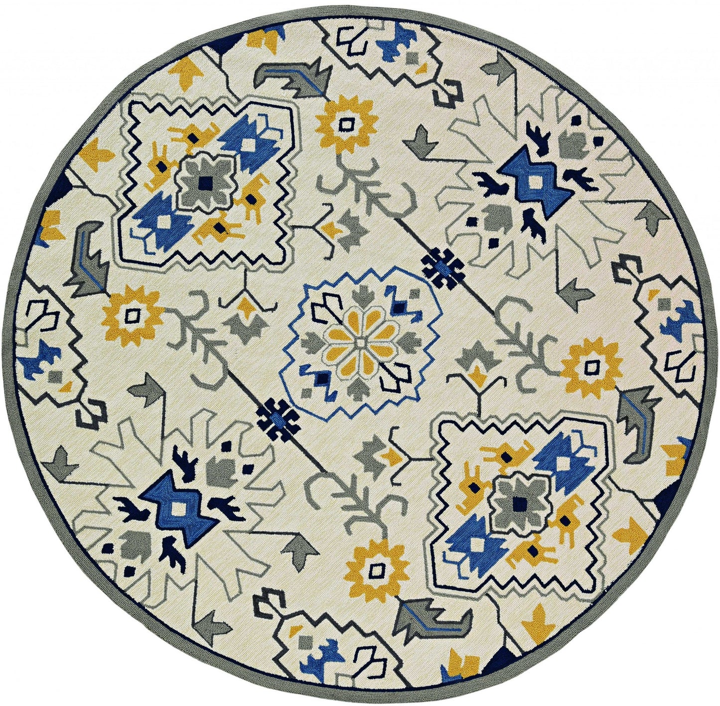8 x 10 Ivory Hand Tufted Rug
