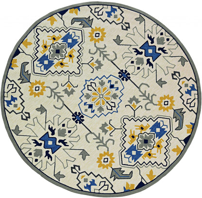 8 x 10 Ivory Hand Tufted Rug