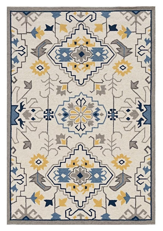 8 x 10 Ivory Hand Tufted Rug
