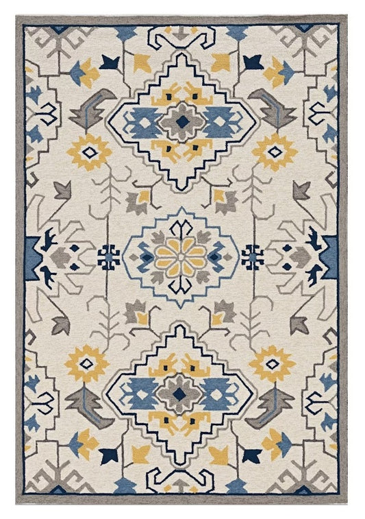 8 x 10 Ivory Hand Tufted Rug