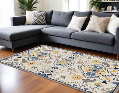 8 x 10 Ivory Hand Tufted Rug