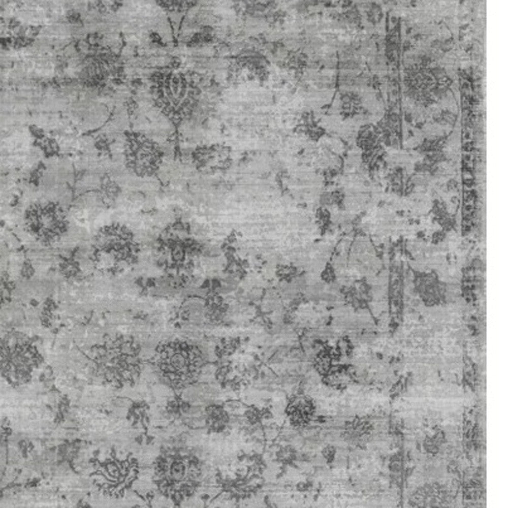 8 x 10 Gray Hand Loomed Rug