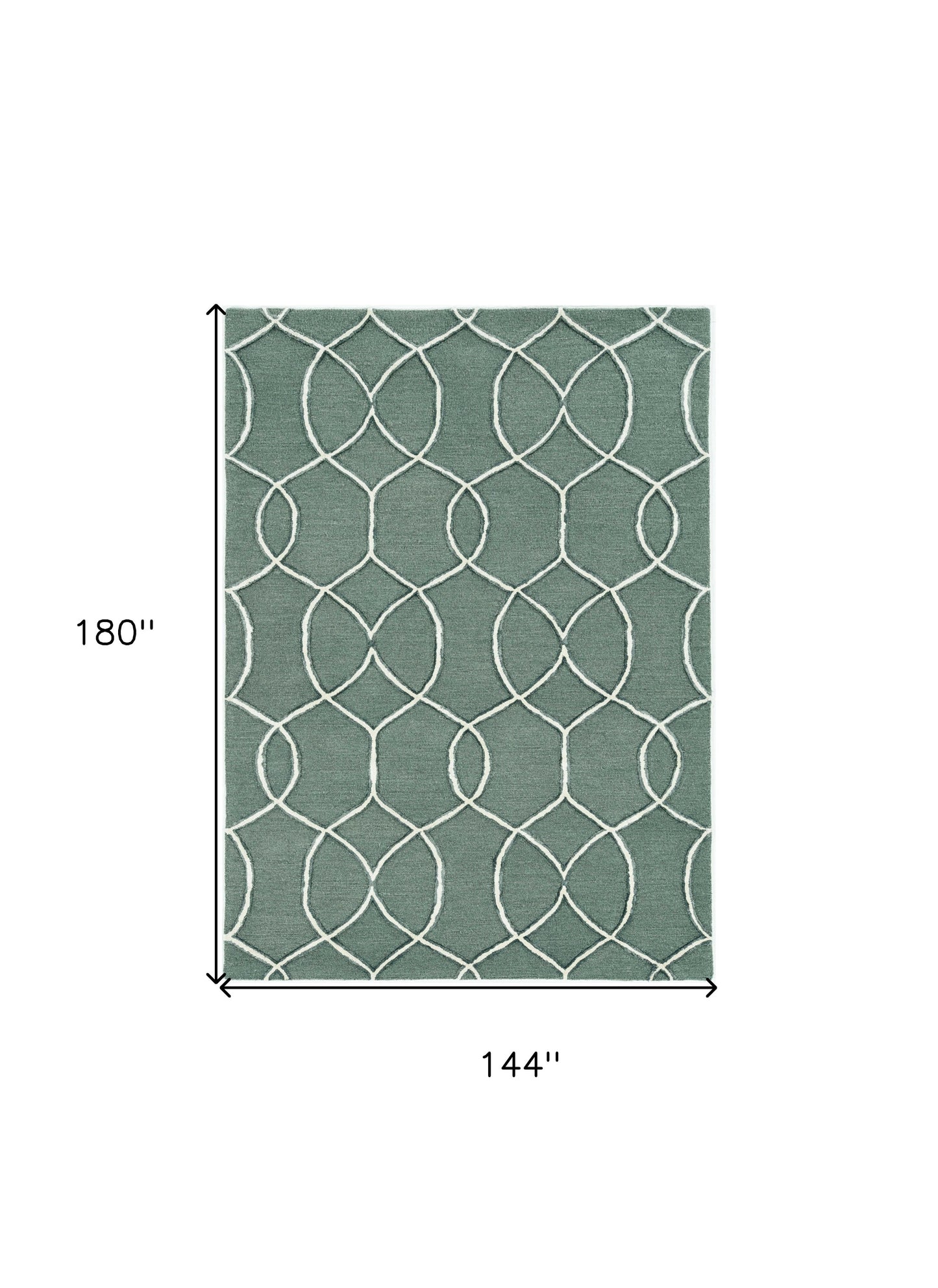 115 Gray & Ivory Wool Moroccan Hand Tufted Rug