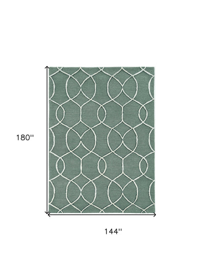 115 Gray & Ivory Wool Moroccan Hand Tufted Rug