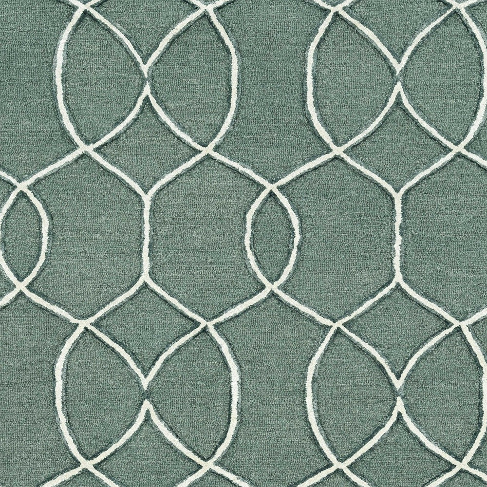 115 Gray & Ivory Wool Moroccan Hand Tufted Rug