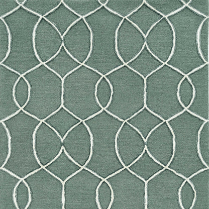 115 Gray & Ivory Wool Moroccan Hand Tufted Rug