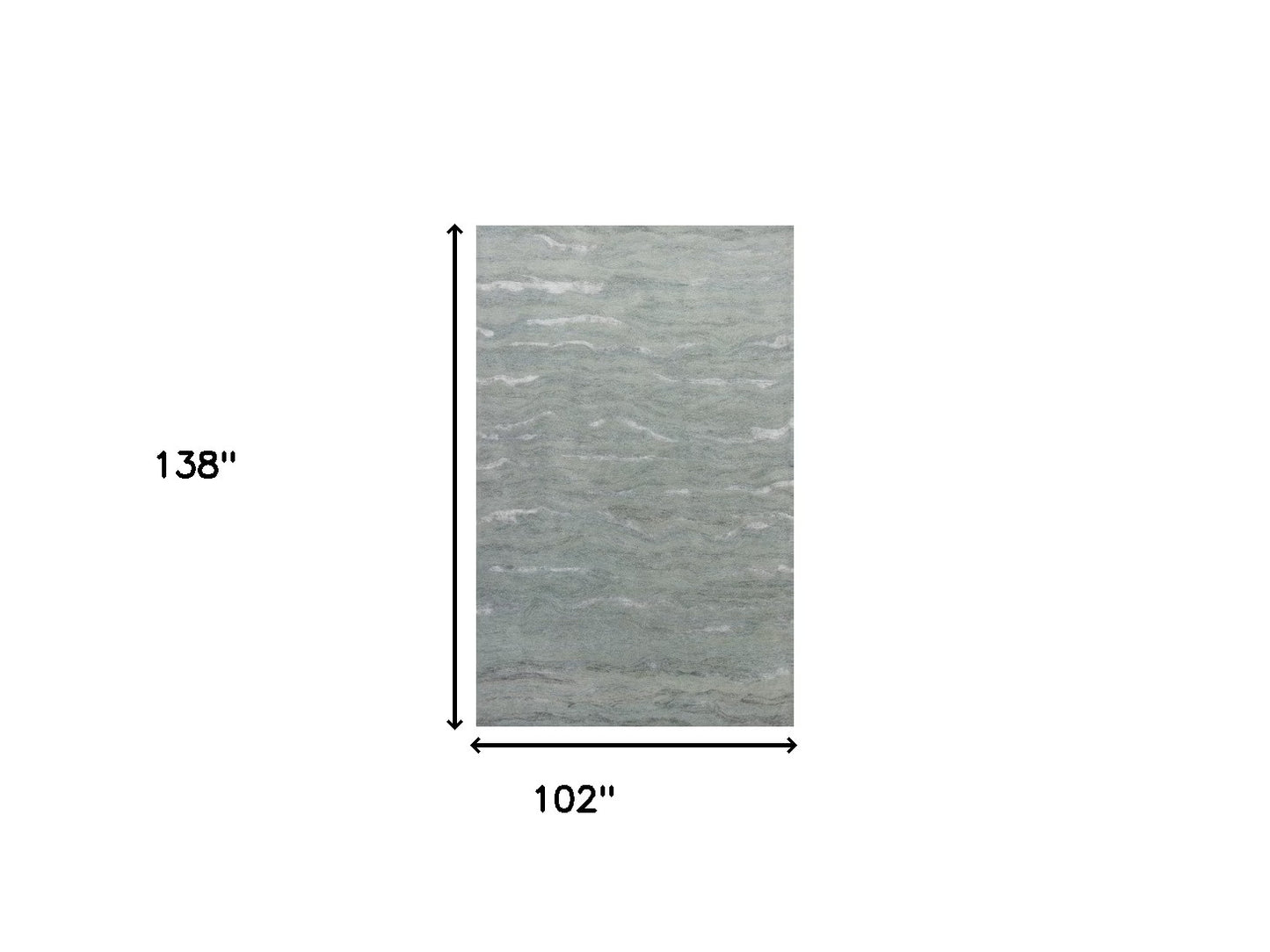 9 x 12 Slate Grey Hand Tufted Indoor Rug