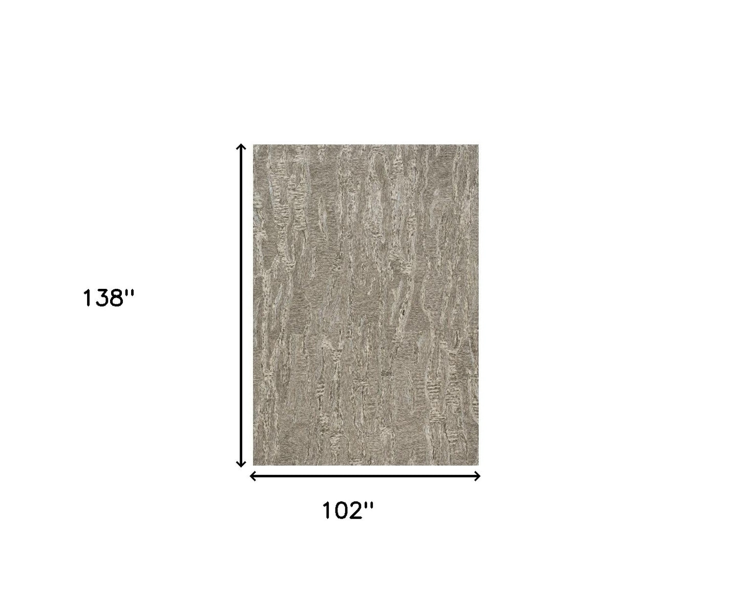 102 X 138 Sand Wool Or Viscose Rug