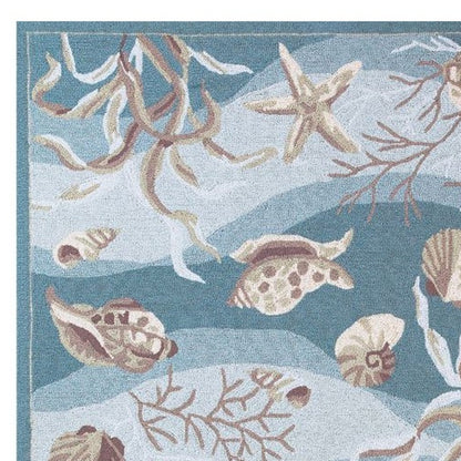 90 X 114 Seafoam Polyester Rug