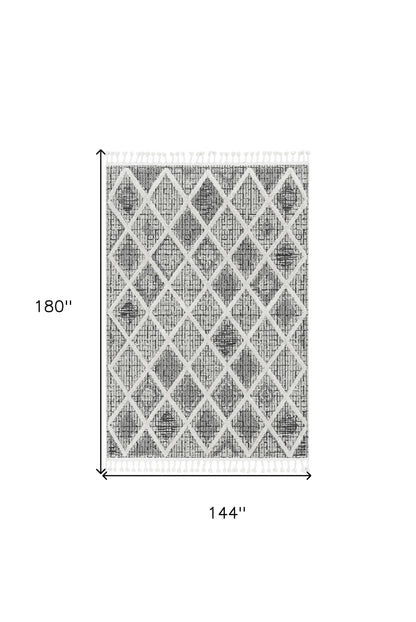 12 x 15 Charcoal Geometric Rug