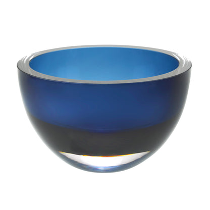 Mouth Blown European Made Midnight Blue Crystal Bowl