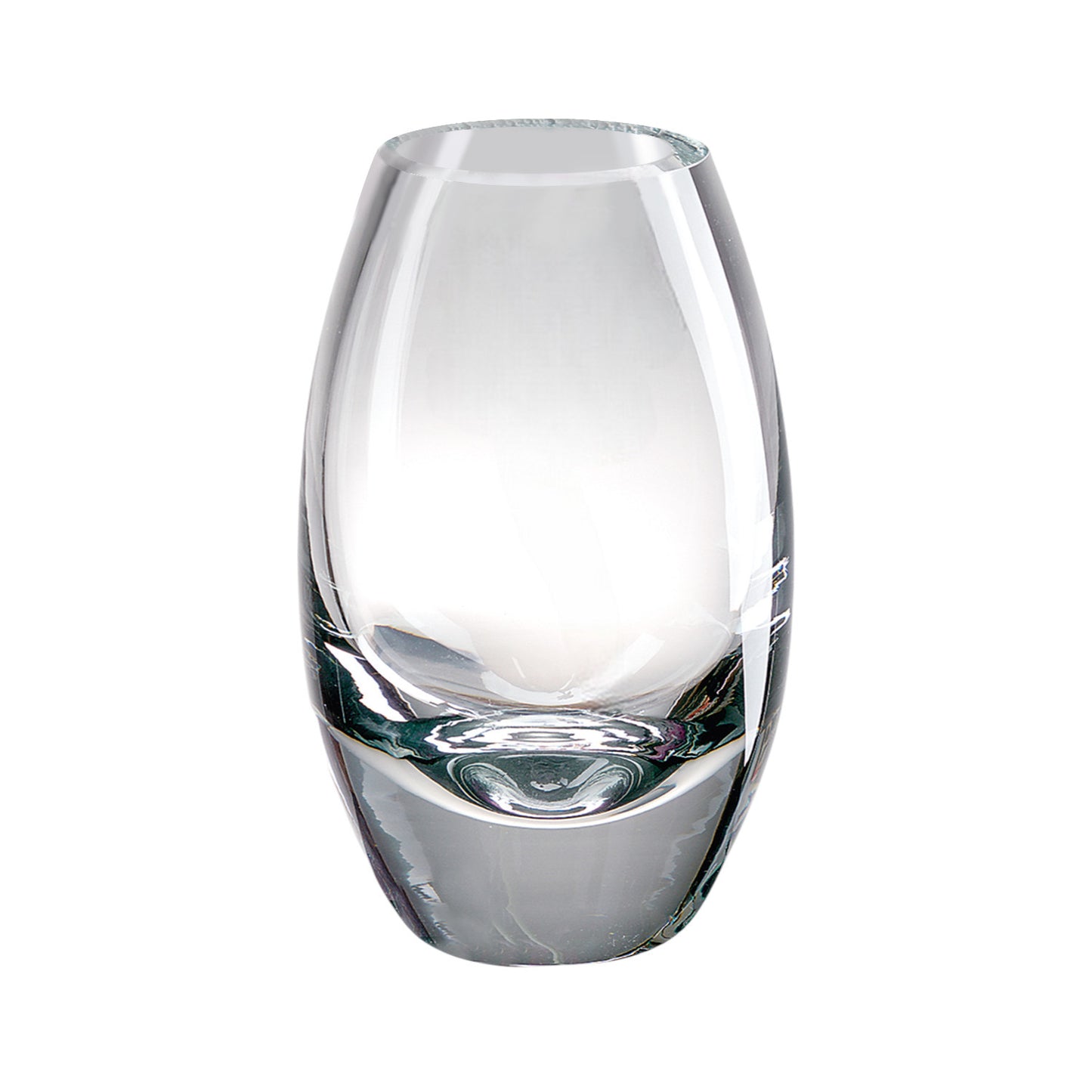Clear Lead Free Crystal Oval Table Vase