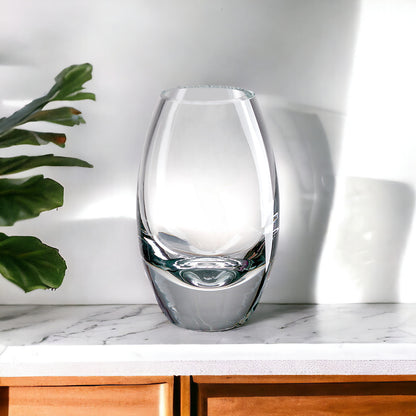 Clear Lead Free Crystal Oval Table Vase