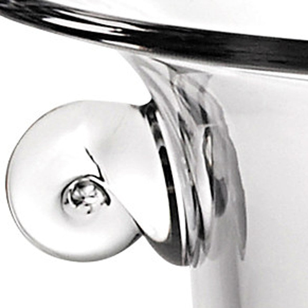 Clear Mouth  Blown Crystal Round Pedestal Centerpiece Bowl