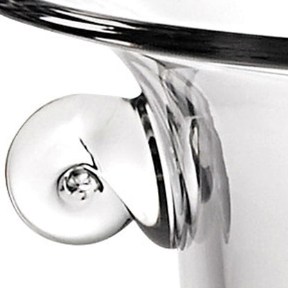 Clear Mouth  Blown Crystal Round Pedestal Centerpiece Bowl