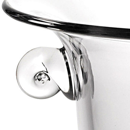 Clear Mouth  Blown Crystal Round Pedestal Centerpiece Bowl